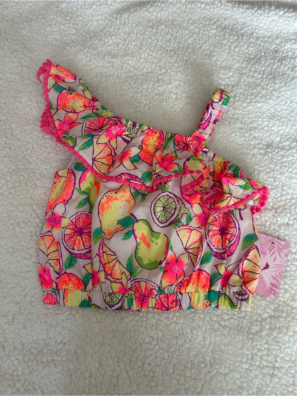 NWT Tommy Bahama Top Girls Size XS (5) fruit Print